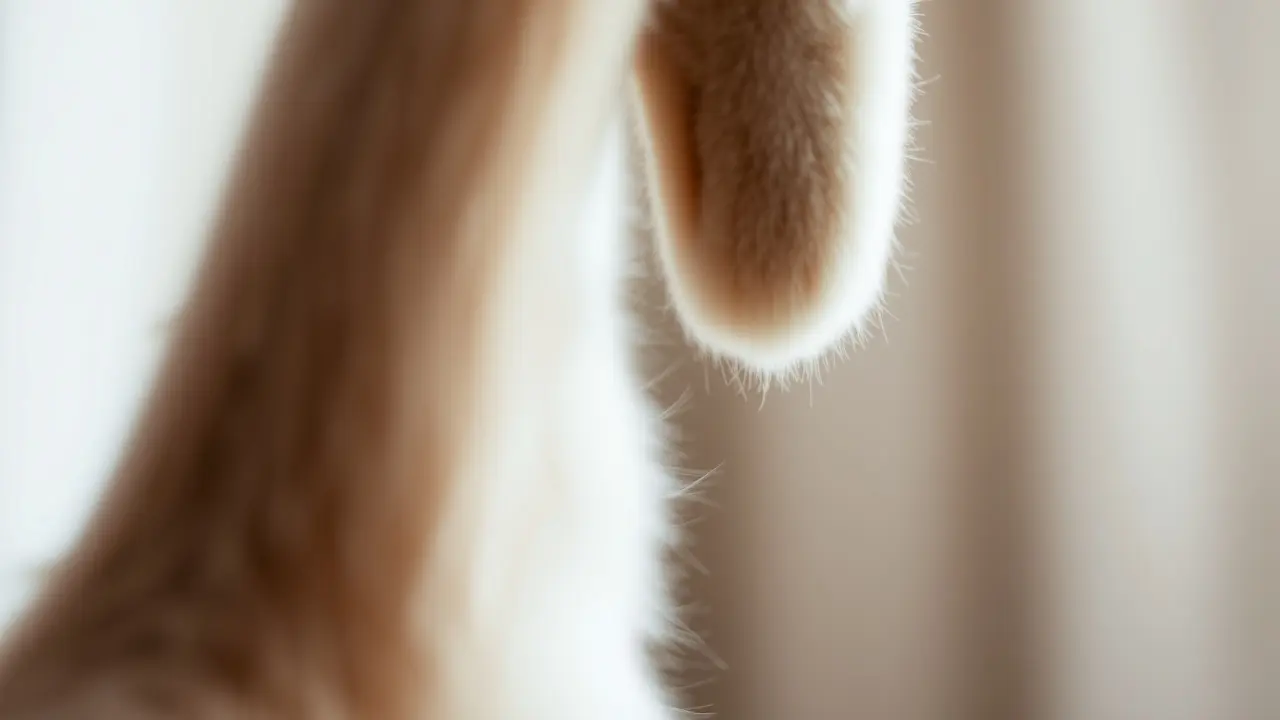 Significado de Sonhar com Rabo de Gato: Desvendando os Mistérios Rabo de gato balançando suavemente.