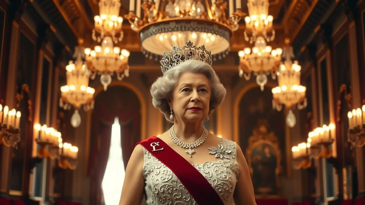 Rainha Elizabeth II em Buckingham Palace