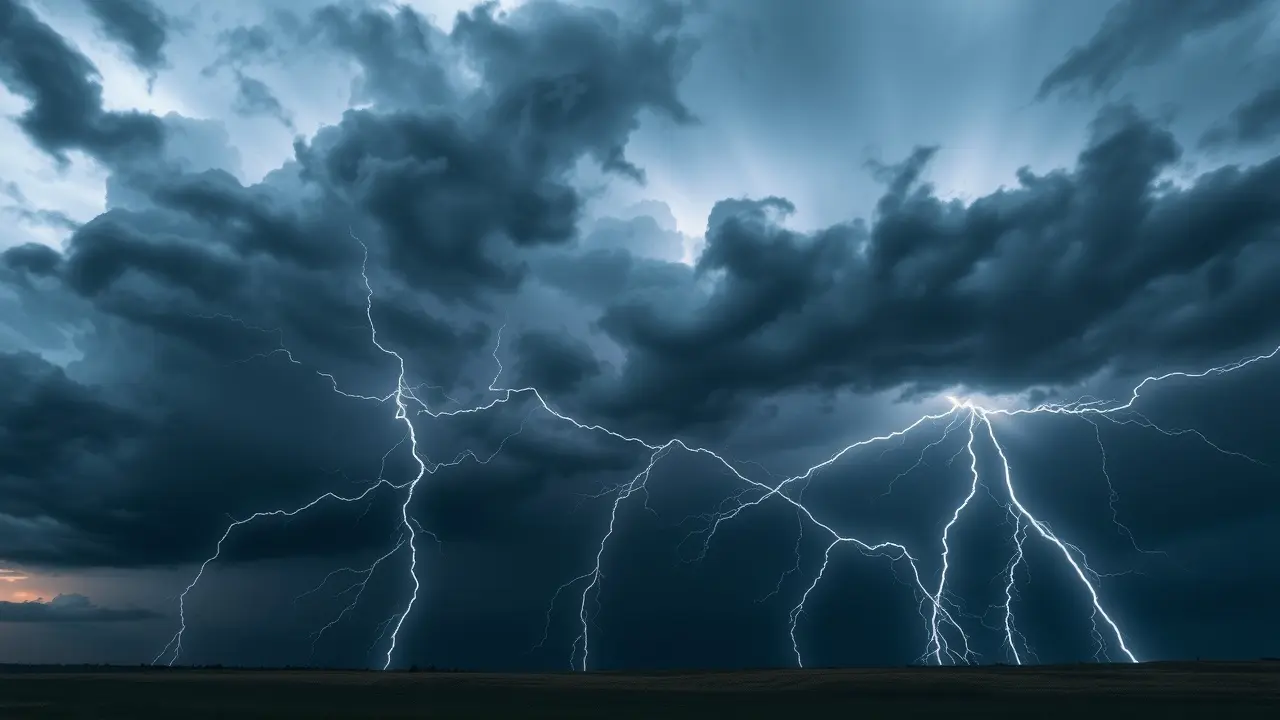 Sonhar com Raios: Descubra o Significado e as Interpretações Céu tempestuoso com raios caindo