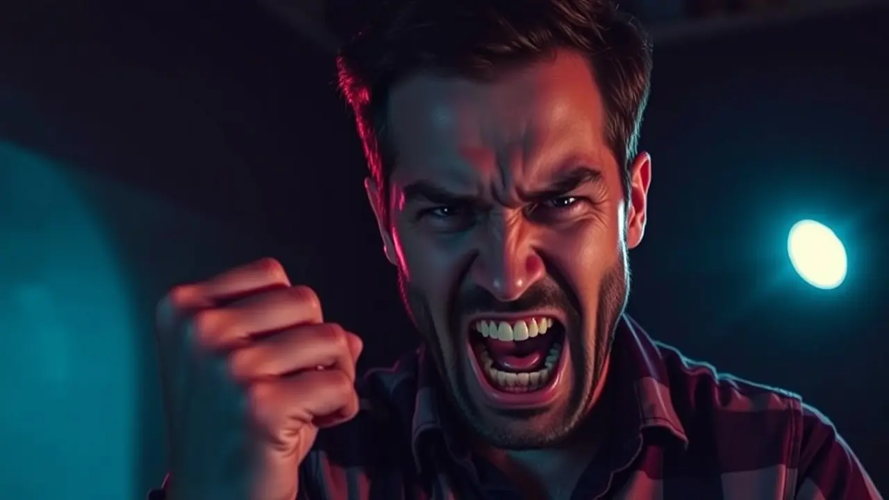 Pessoa expressando raiva