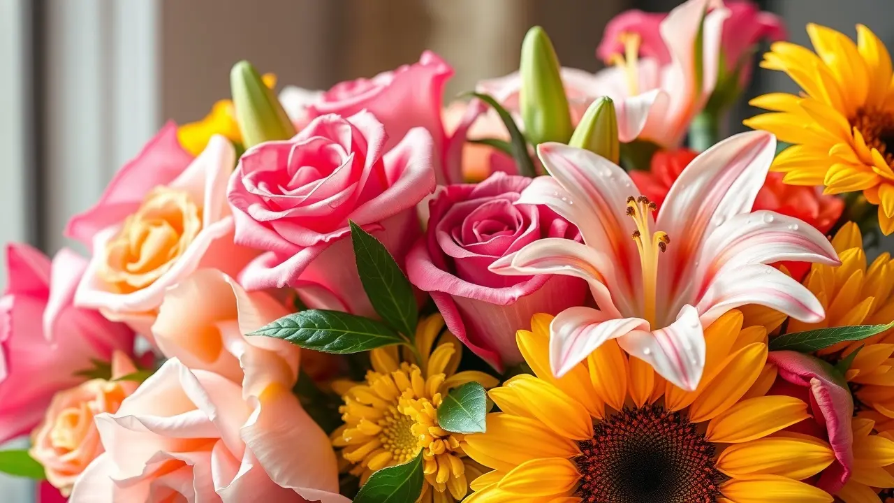 Ramalhete de flores coloridas