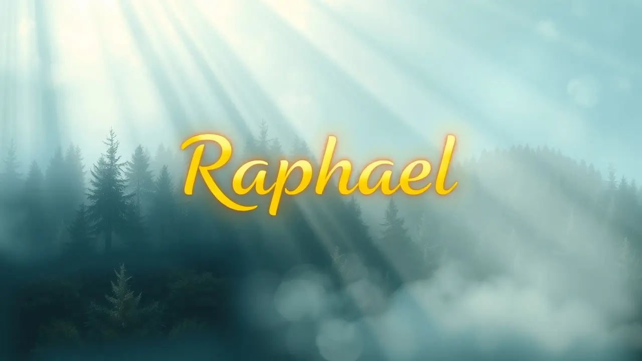 Significado de Sonhar com Raphael: Análise Detalhada e Interpretações O nome Raphael brilhando em um cenário de cura.