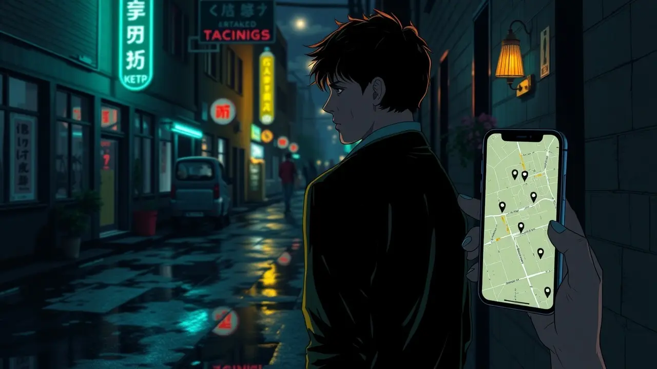 Sonhar com Rastreamento: Descubra os Significados Ocultos Pessoa apreensiva sendo rastreada em um beco escuro