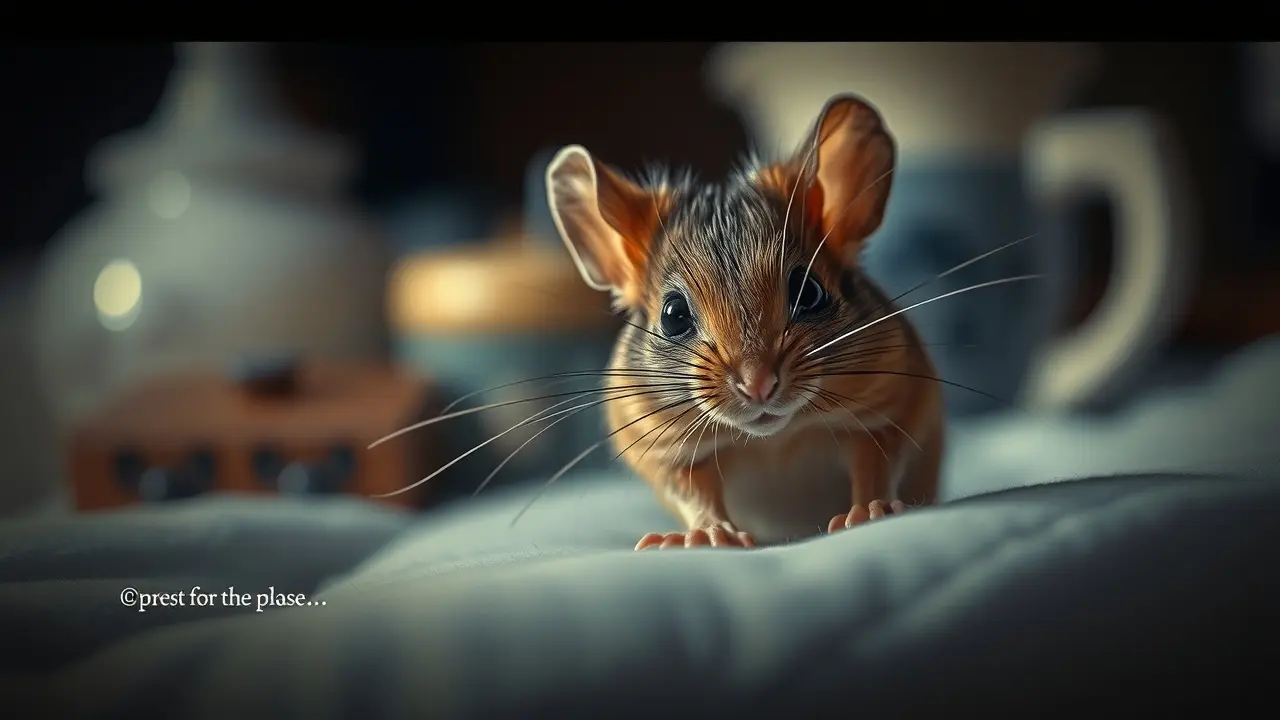 Um pequeno rato marrom em um sonho