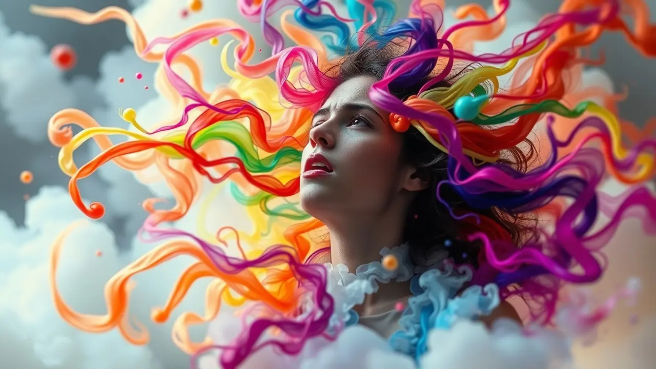 Sonhar com Reação: Descubra os Significados Ocultos Pessoa reagindo a um turbilhão de emoções em um sonho.