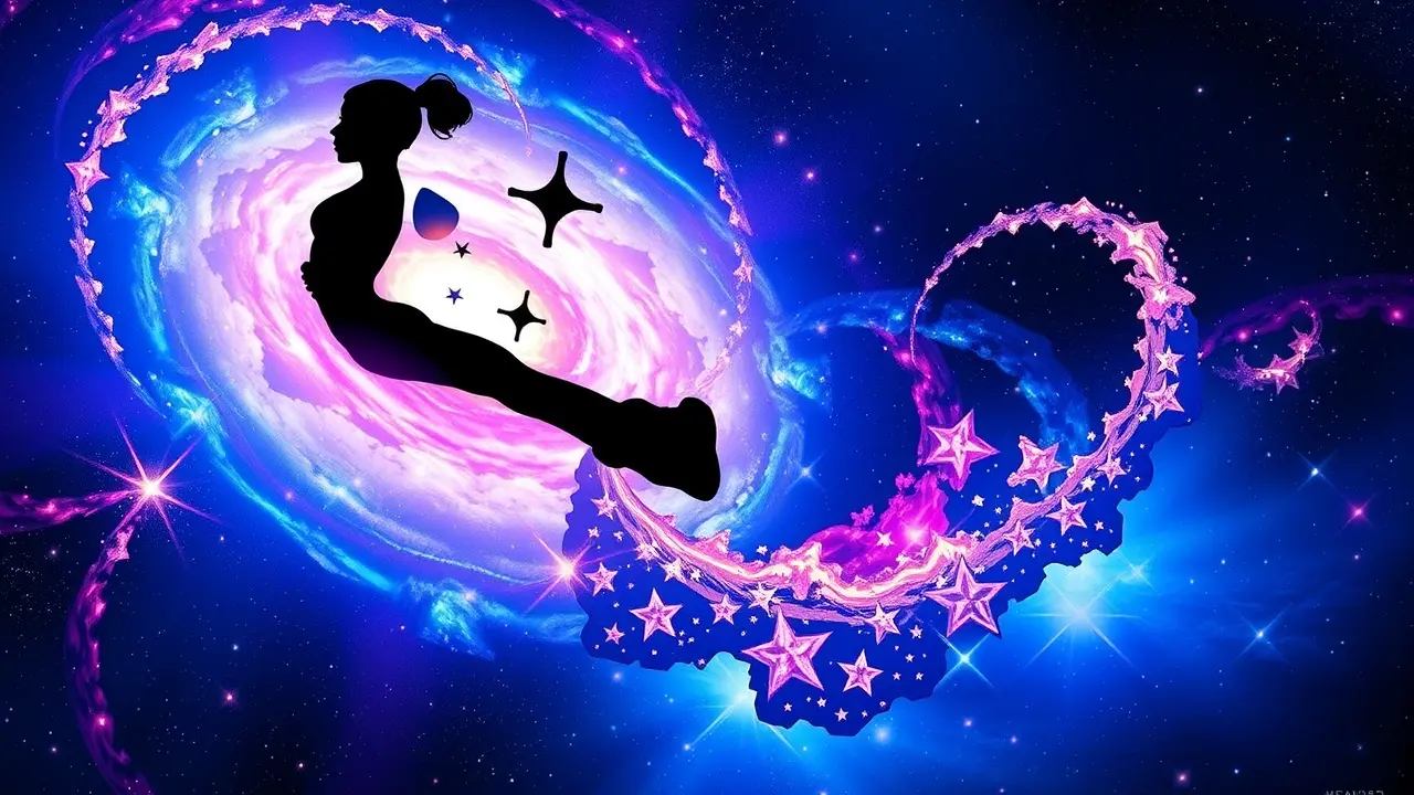 Sonhar com Rebeca Andrade: Descubra o Significado e as Interpretações Silhueta de Rebeca Andrade em apresentação de ginástica artística