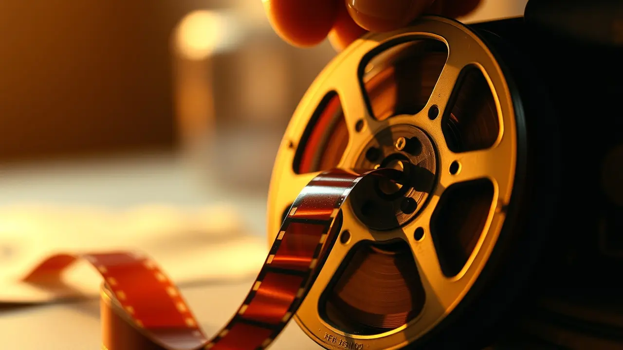 Significado de Sonhar com Rebobinagem: Desvendando os Símbolos Ocultos Carretel de filme sendo rebobinado em sonho