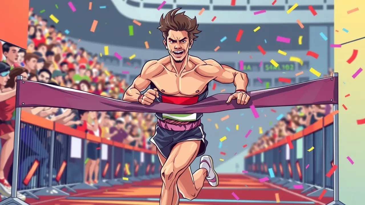 Sonhar com Recorde: Descubra o Significado e as Mensagens Ocultas Pessoa cruzando linha de chegada, sonho com recorde.