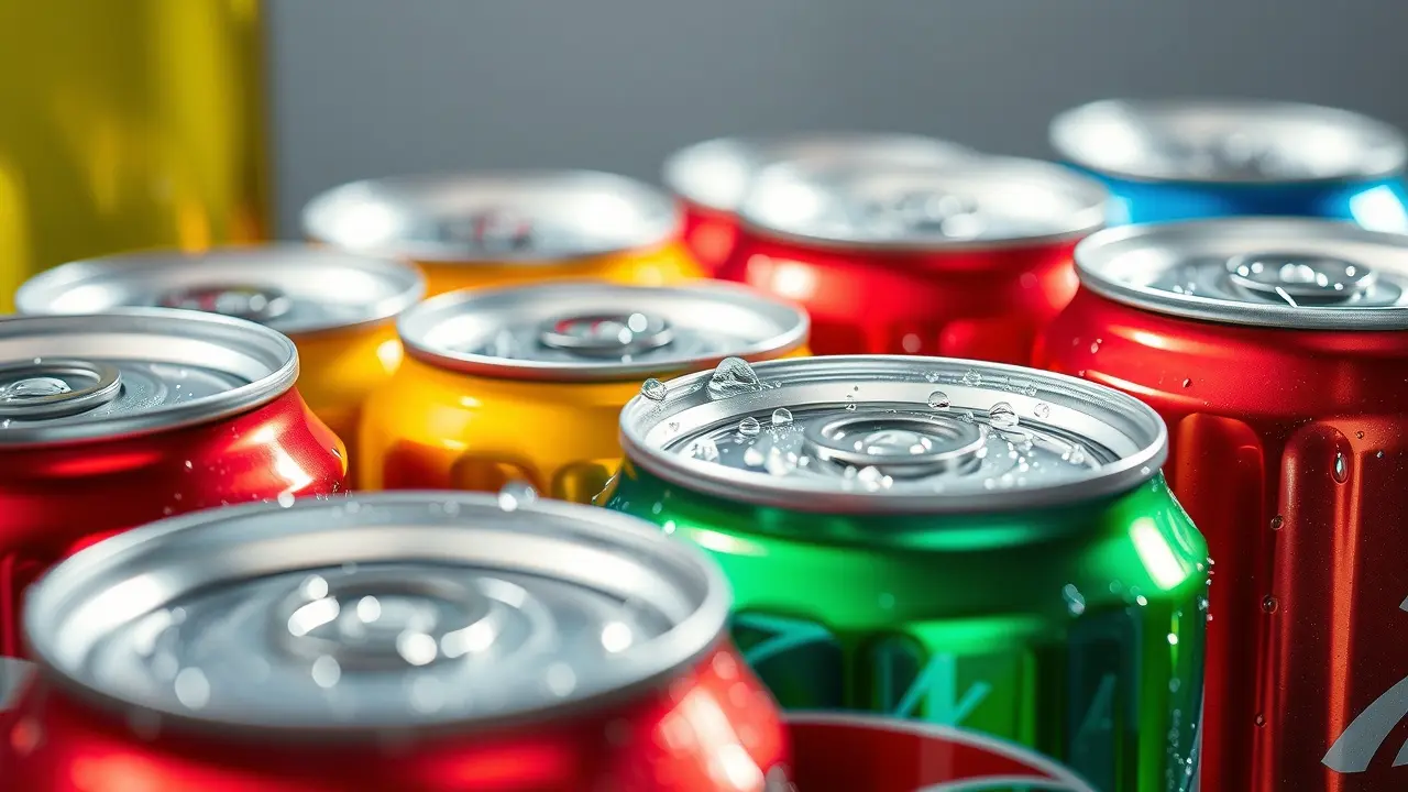 Sonhar com Refrigerante: Descubra os Significados Ocultos! Latas de refrigerante coloridas e geladas