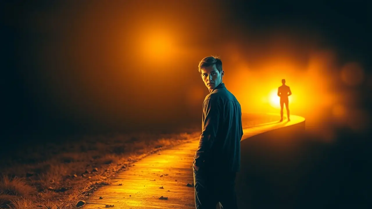 Sonhar com Relutância: Descubra o Significado Oculto Pessoa hesitante em uma encruzilhada, representando a relutância.