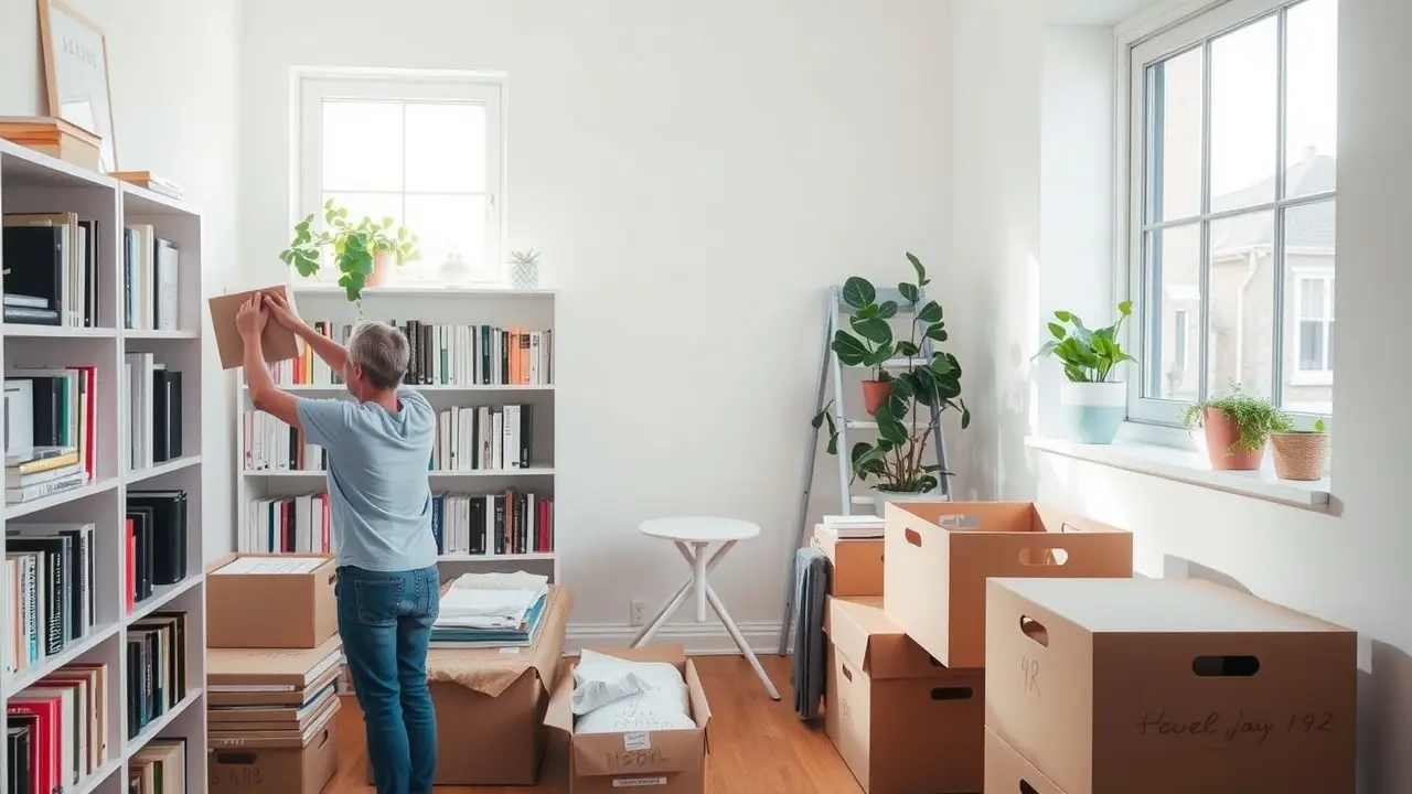 Sonhar com Reorganização: Descubra o Significado e as Mensagens Ocultas Reorganização em um quarto minimalista.