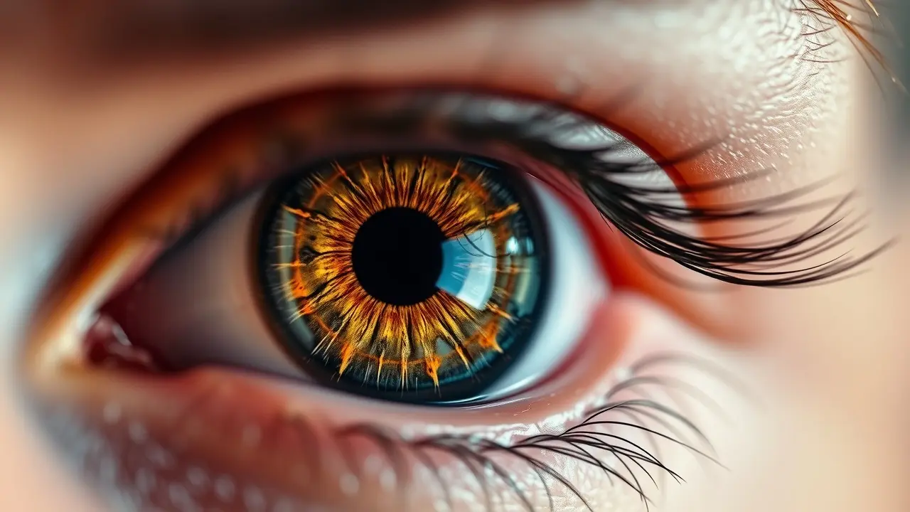 Detalhe da retina humana