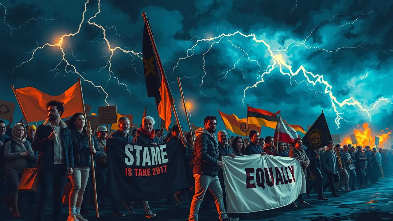 Sonhar com Revolução: Descubra o Significado Oculto Pessoas protestando em revolução