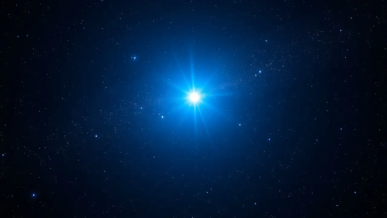 Sonho com a estrela Rigel brilhante no céu noturno.