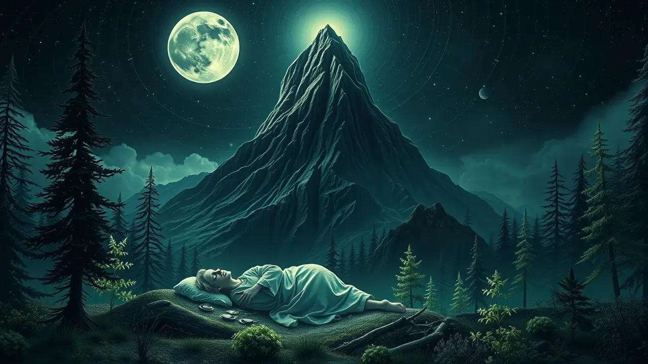 Sonhar com Rip Van Winkle: Desvende os Significados Ocultos Rip Van Winkle adormecido em uma floresta mágica