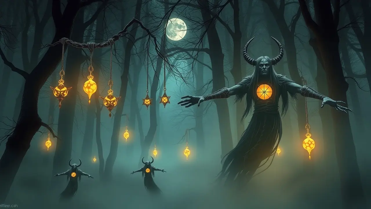 Sonhar com Runa: Descubra os Significados Ocultos Sonho místico com runas brilhantes na floresta.