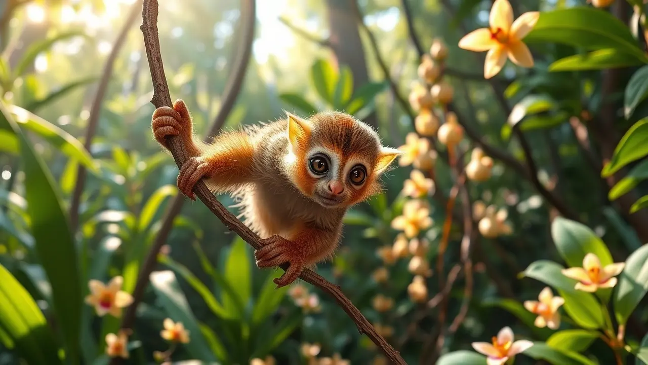 Sonhar com Sagui-Anão: Descubra o Significado e as Mensagens Ocultas Sagui-anão agarrado a um galho em floresta tropical.