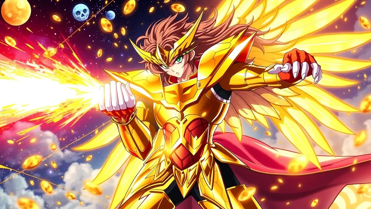 Significado de Sonhar com Saint Seiya: Desvende os Mistérios! Seiya de Pégaso lançando Meteoro de Pégaso.