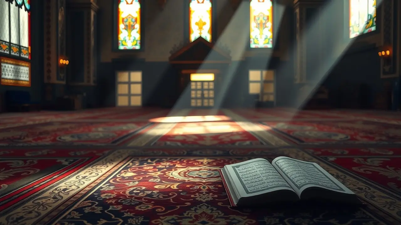 Sonhar com Salat: Descubra o Significado e as Interpretações Tapete de oração em mesquita, ambiente tranquilo