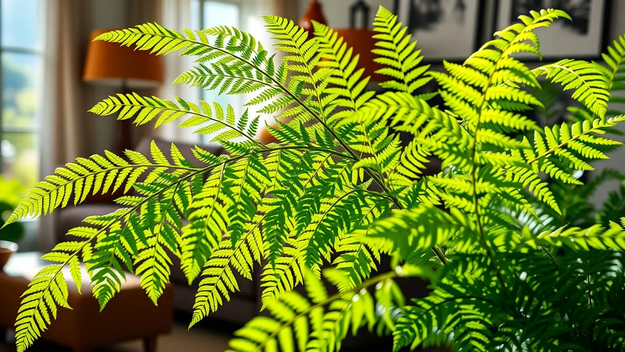 Sonhar com Samambaia-Americana: Descubra os Significados Ocultos Samambaia-americana exuberante em ambiente acolhedor