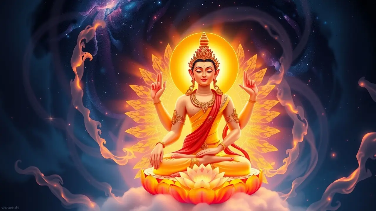 Figura radiante de Sambhogakaya