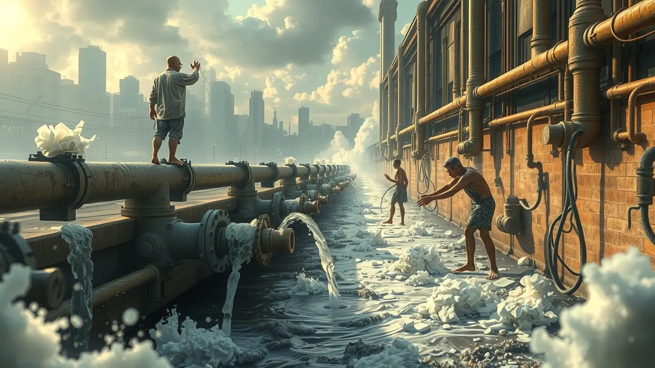 Sonho com saneamento: renovação e limpeza.