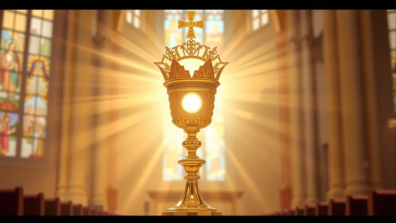 Sonhar com Santíssimo: Desvendando os Significados Espirituais e Simbólicos Representação do Santíssimo Sacramento brilhando.