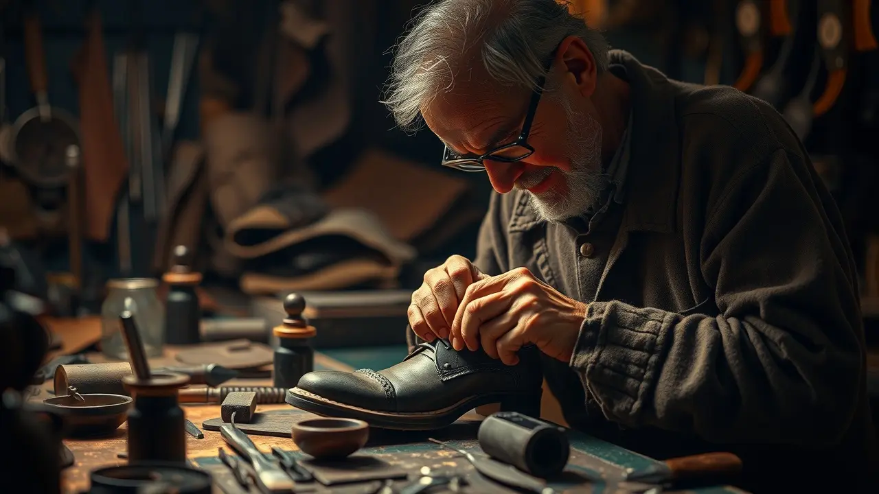Sonhar com Sapateiro: Descubra os Significados e Interpretações! Sapateiro trabalhando em oficina de sapatos