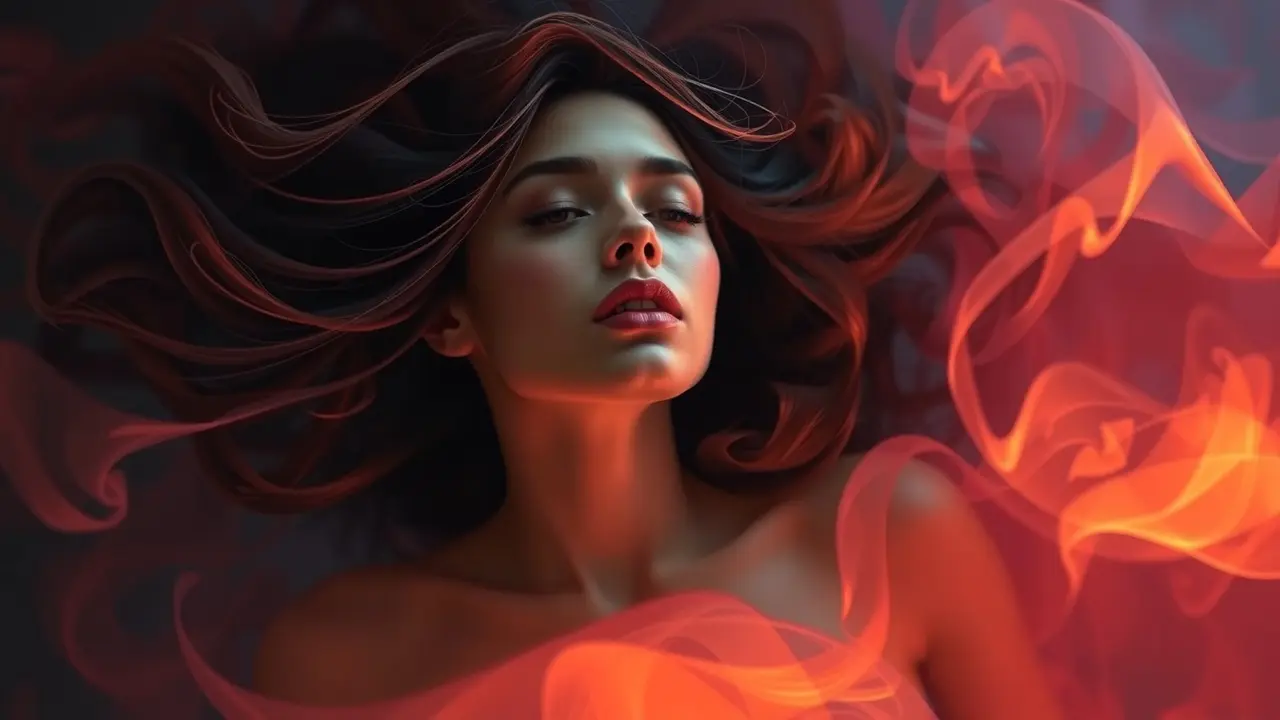 Sonhar com Sedução: Descubra os Significados Ocultos Ilustração abstrata de sonho com sedução.