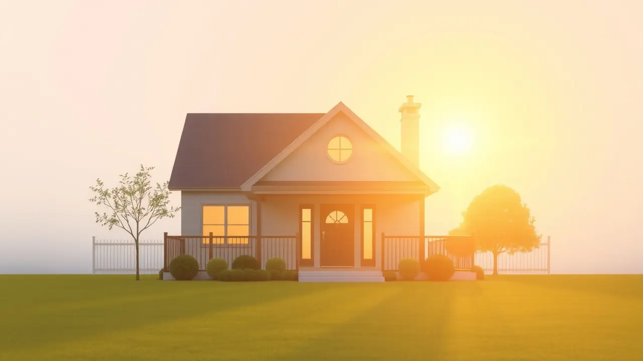 Casa segura e iluminada, representando segurança