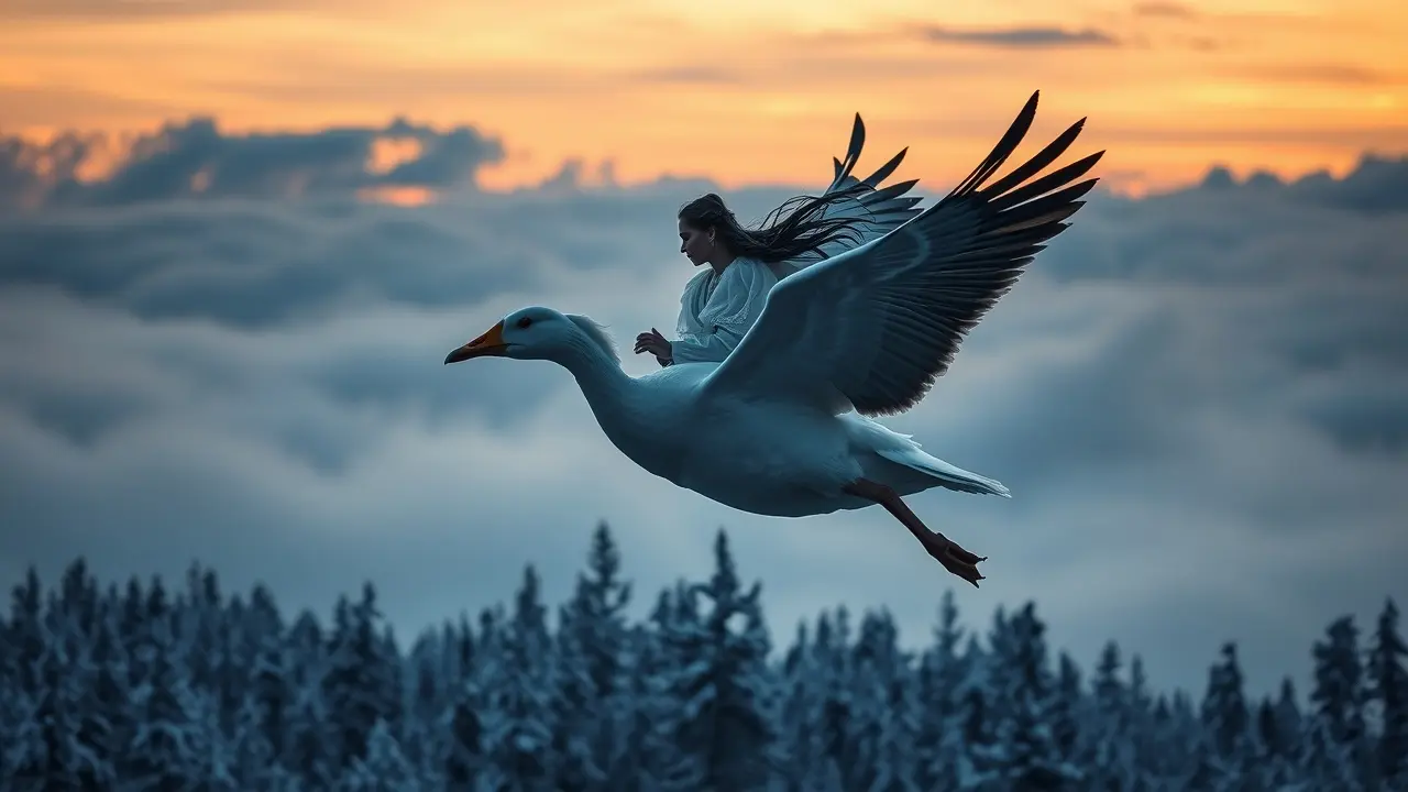 Serafina Pekkala voando em sonho