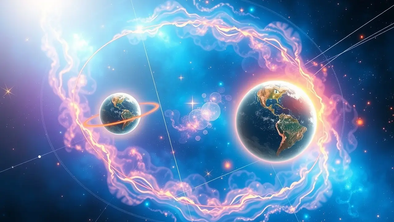 Ilustração de um sextil celestial em um sonho