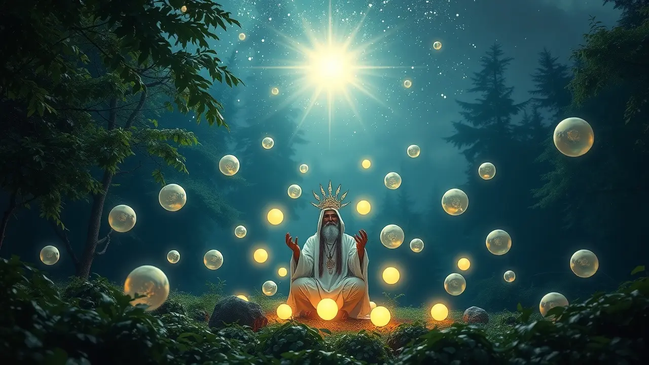 Sonhar com Shaman: Desvende os Significados e Simbolismos Shaman em ritual mágico sob a luz das estrelas.