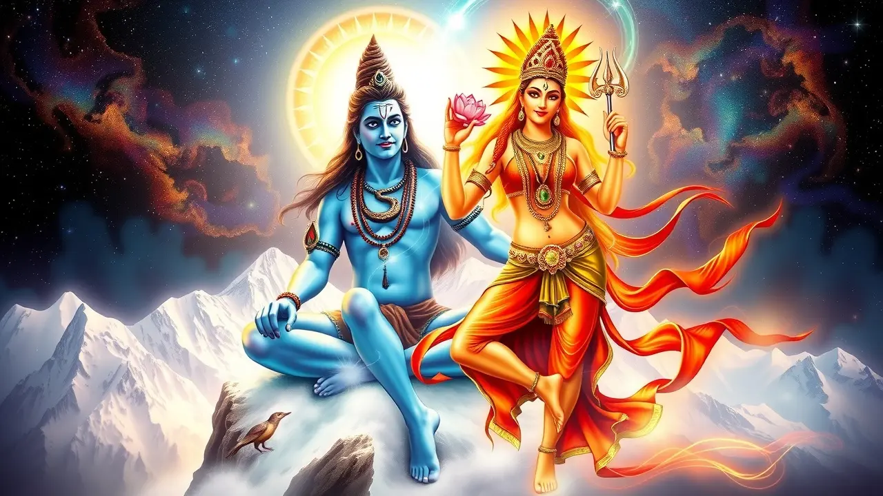 União divina de Shiva e Shakti em sonho