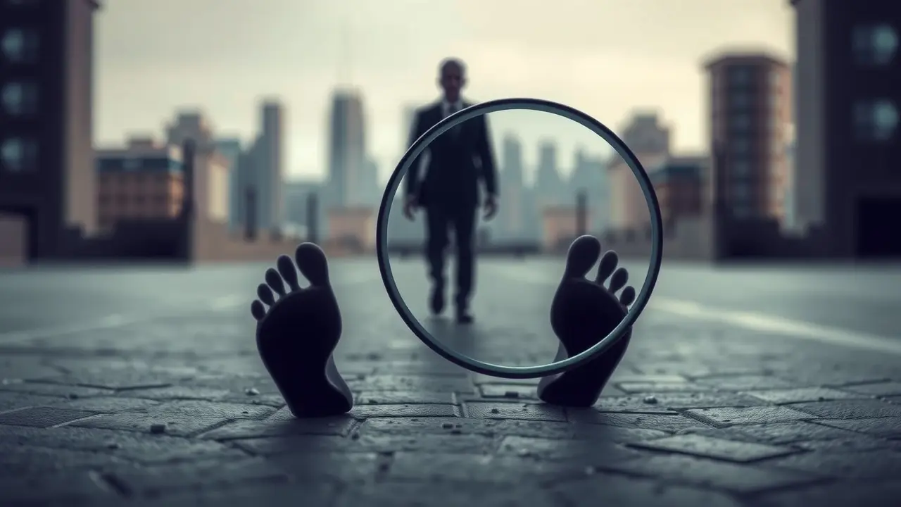 Sonhar com Sindicância: Descubra o Significado e as Implicações Ilustração de lupa examinando rastros, simbolizando sindicância