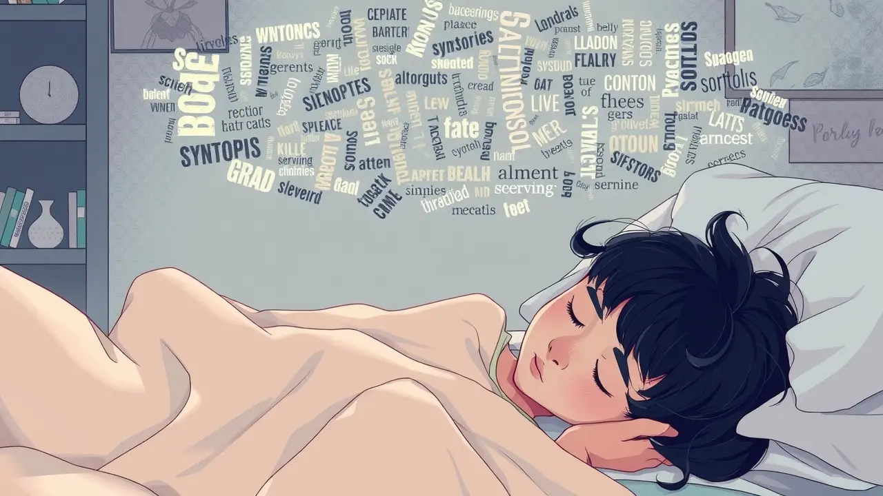 Sonhar com Sinopse: Desvende os Significados Ocultos! Pessoa dormindo com sinopse flutuante no sonho