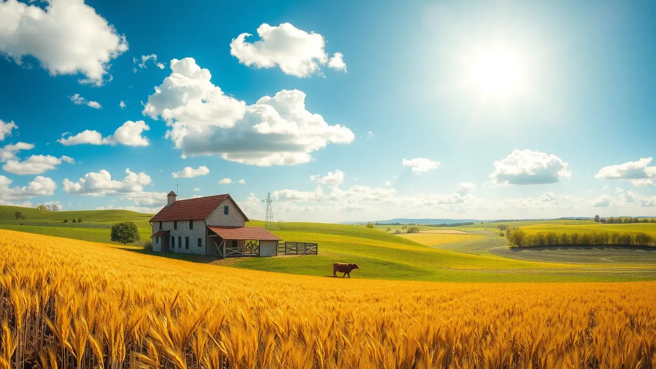 Sonhar com Sítio: Descubra os Significados e Interpretações! Sítio ensolarado em paisagem rural