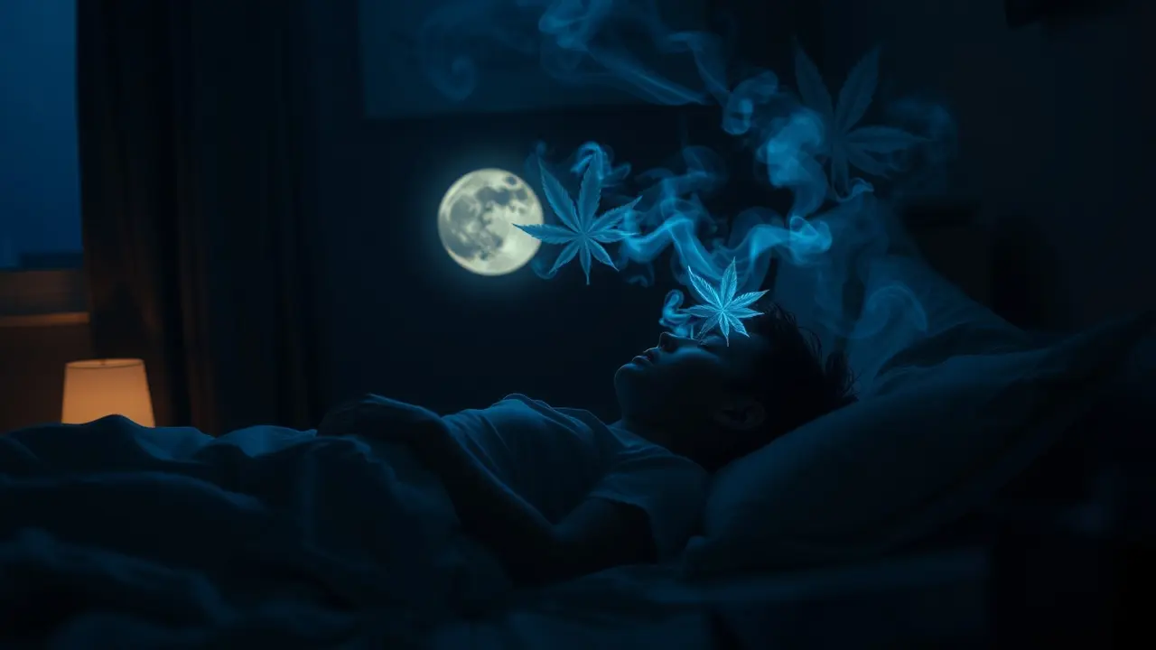 Homem sonhando com fumaça de skank