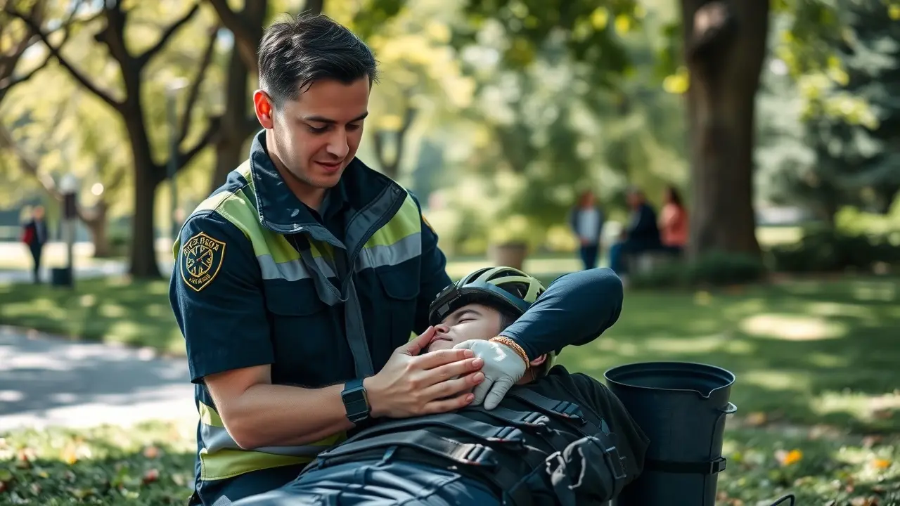 Sonhar com Socorrista: Descubra os Significados e Interpretações Socorrista prestando auxílio em parque