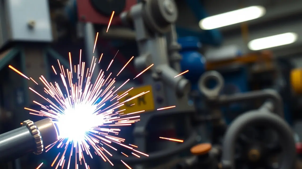 Significado de Sonhar com Solda: Desvendando as Mensagens do Inconsciente Soldagem com maçarico emitindo faíscas.
