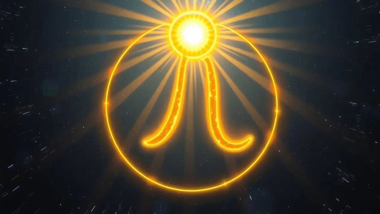 Runa Sowilo brilhando intensamente.