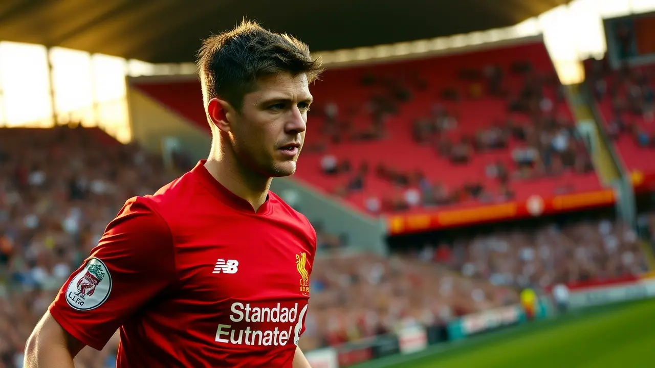 Steven Gerrard jogando futebol