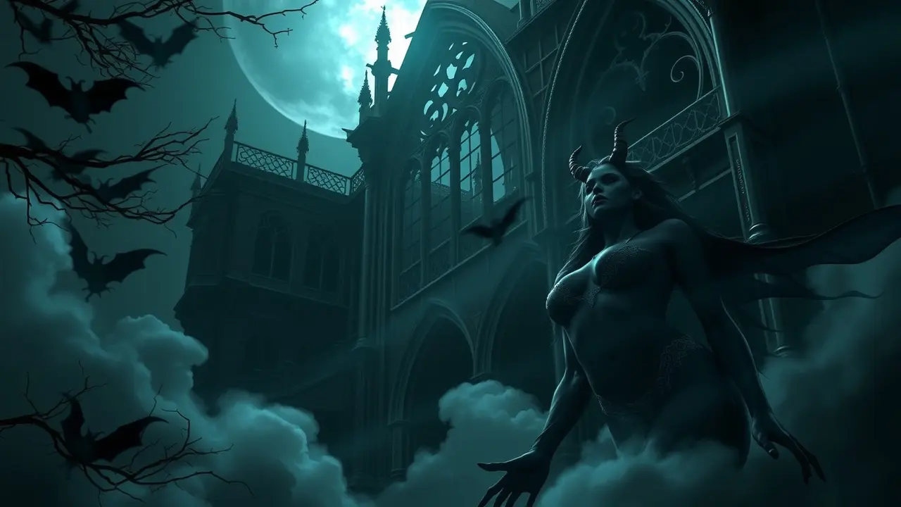 Sonhar com Súcubo: Desvende o Significado e Suas Implicações Súcubo emergindo das sombras em um sonho.