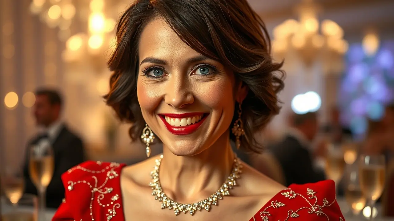 Susana Vieira sorrindo em um retrato glamouroso