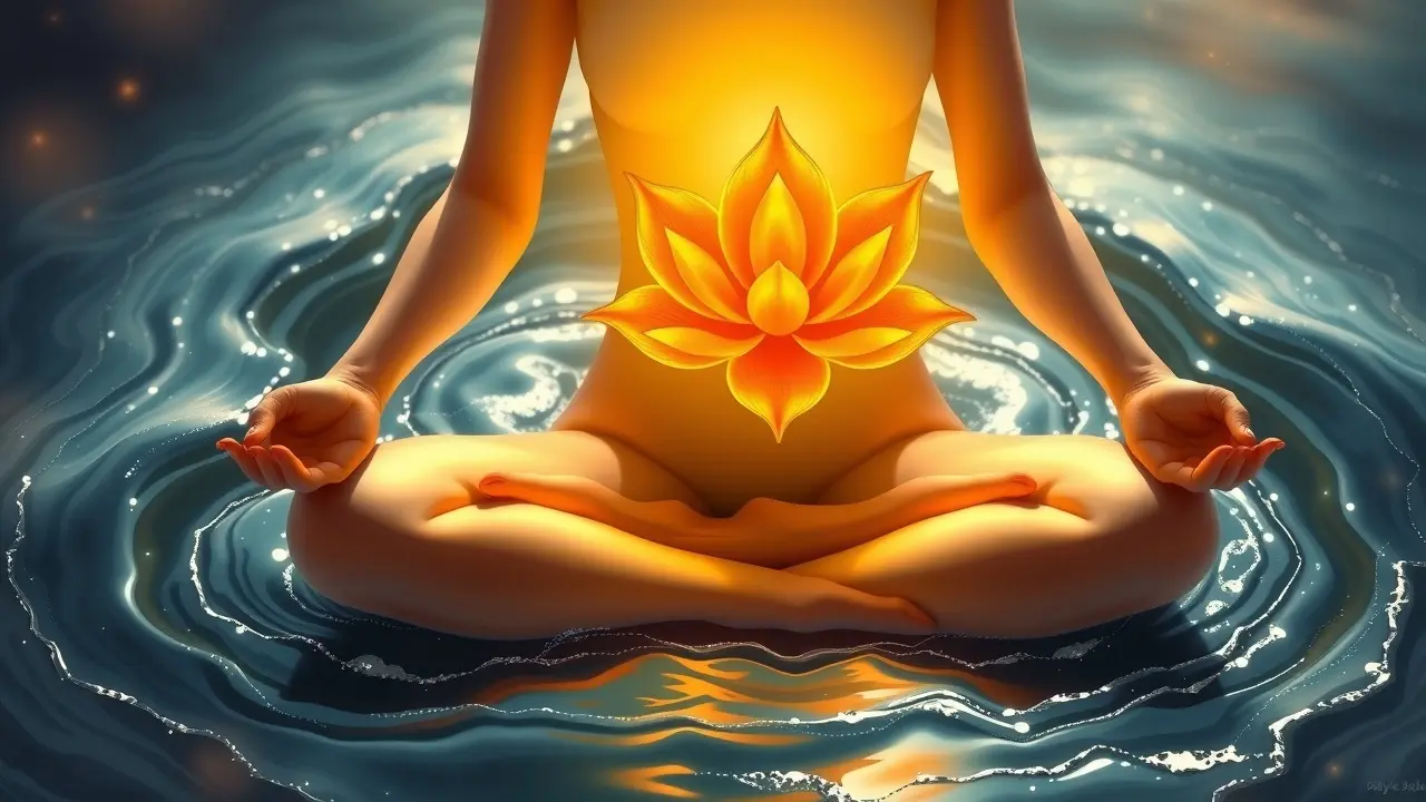 Chakra Svadhisthana em forma de lótus laranja