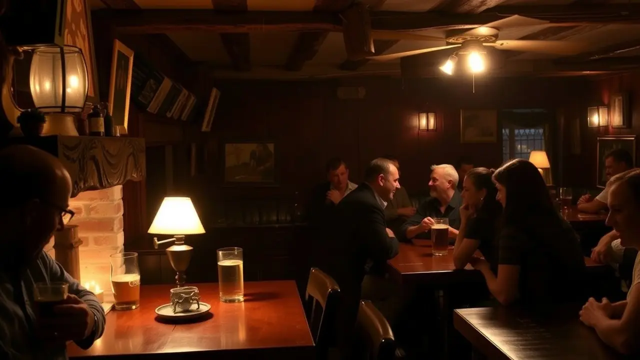 Sonhar com Taberna: Descubra o Significado Oculto Interior acolhedor de taberna iluminada à noite