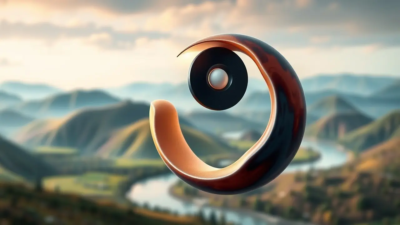 Símbolo Taiji (Yin Yang) em rotação.