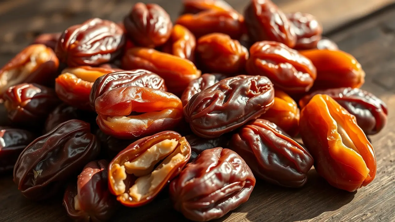 Tâmaras frescas e suculentas