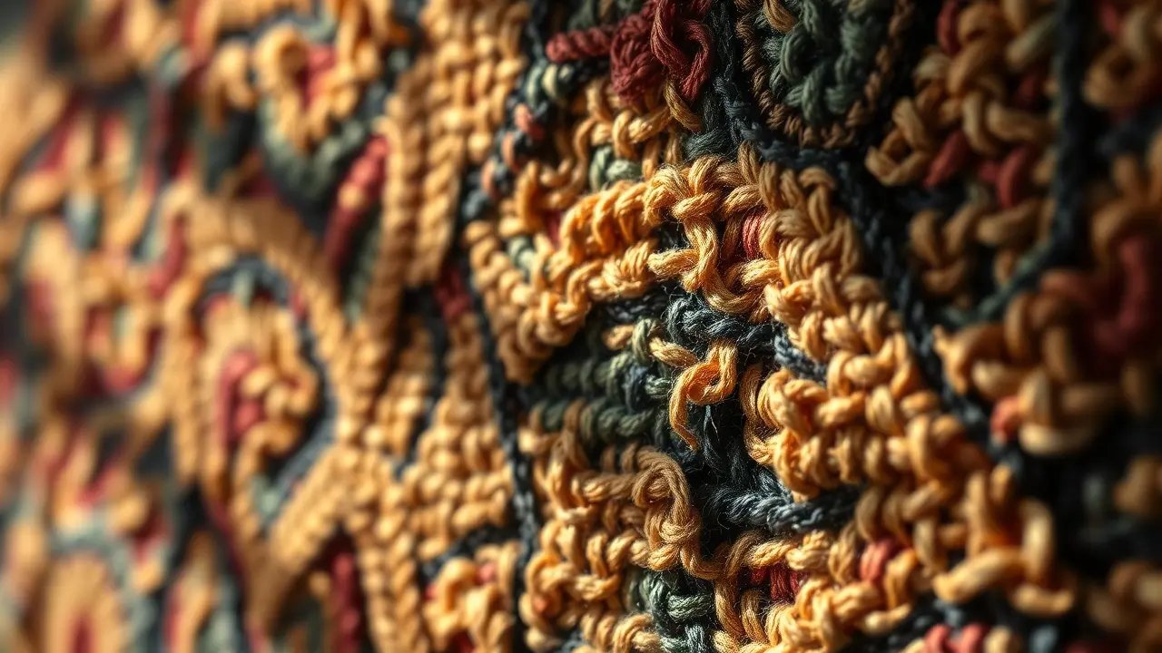 Sonhar com Tapeçaria: Decifre os Símbolos e Significados Ocultos Tapeçaria colorida com padrões intrincados