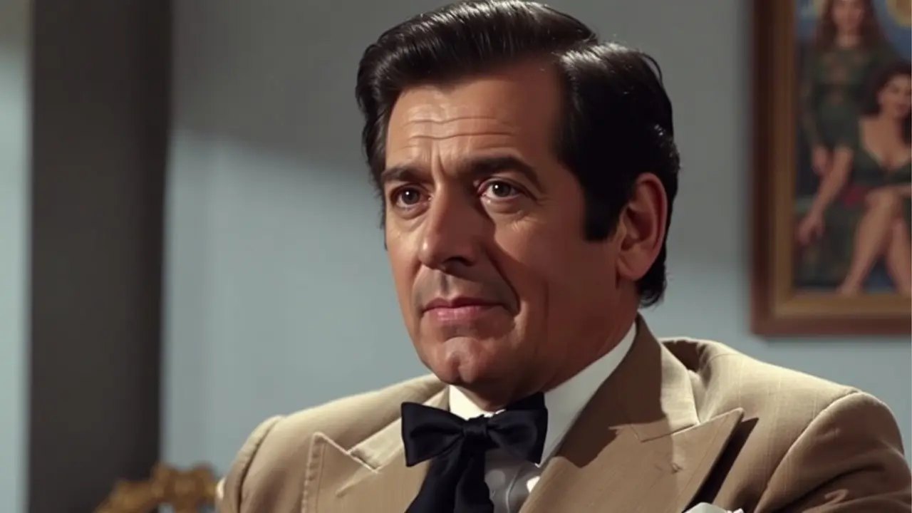 Tarcísio Meira em cena clássica de novela brasileira.